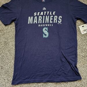 Majestic Seattle Mariners Navy Blue Graphic Tee